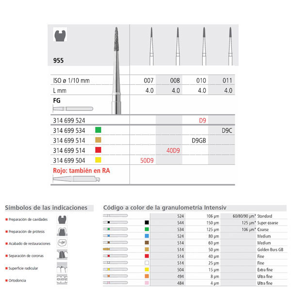 FG D9/6 955-010 FG DIAM. MEDIO 6U.