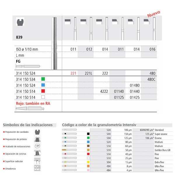 FG 222/6  839-014 FG DIAM. MEDIO 6U.