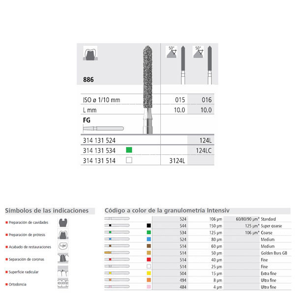 FG 124L/6  886-016 FG DIAM. MEDIO 6U.