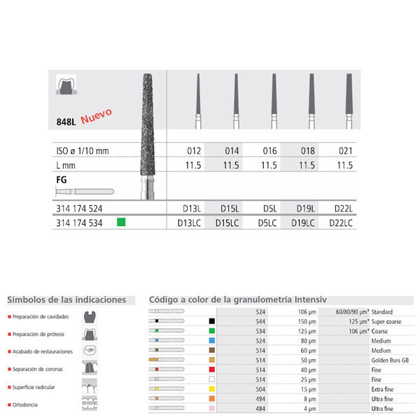 FG D13L/6  848L-012 FG DIAM. MEDIO 6U.