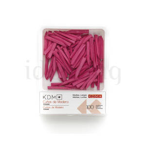 CUÑAS KDM madera largas medianas rosas 100ud