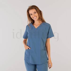 BLUSA MUJER ROSALIA AZUL GRISACEO TL