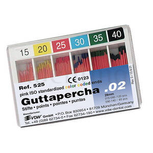 PUNTA GUTAPERCHA ZIPPERER color 28 mm conic 02 nº 15 120 ud